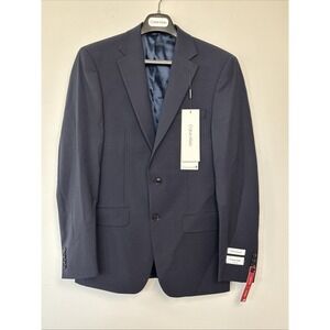 Calvin Klein Infinite Stretch Slim Navy Suit Jacket-Size 38 Regular-Wool Blend